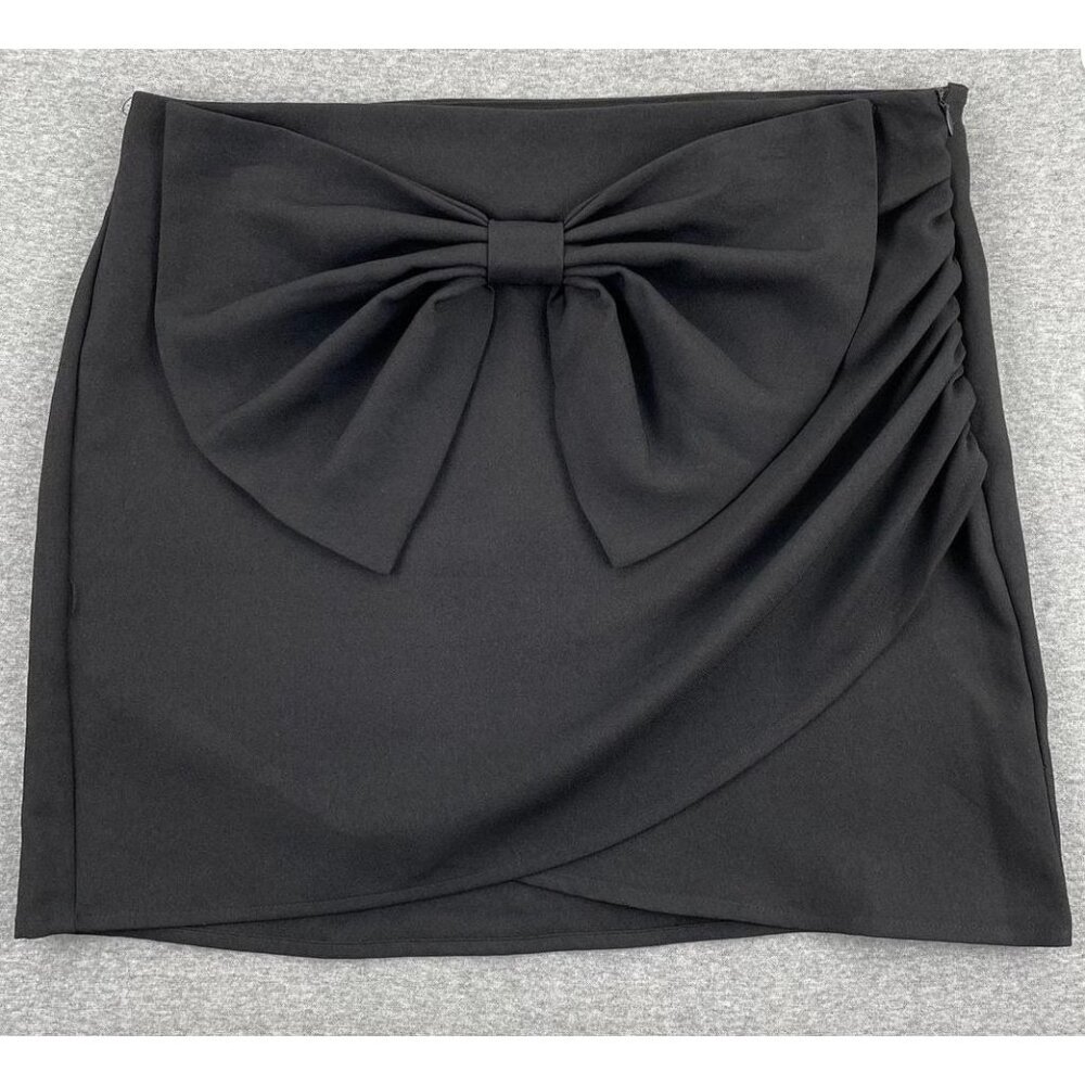 Vero Moda Women's Black Mini Skirt With Bow 10 - Picture 6 of 6